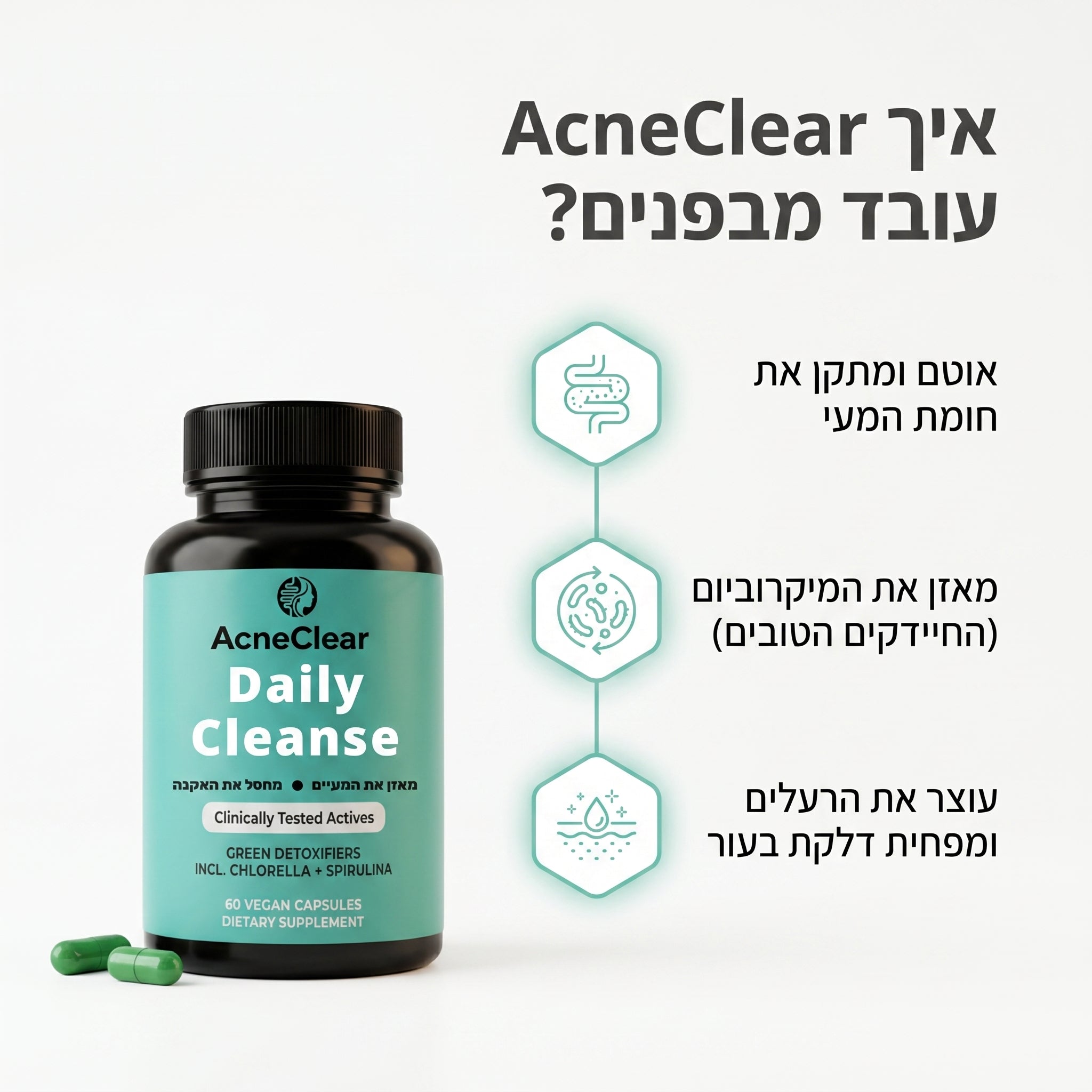 AcneClear - פתרון מתקדם לפצעי וצלקות אקנה
