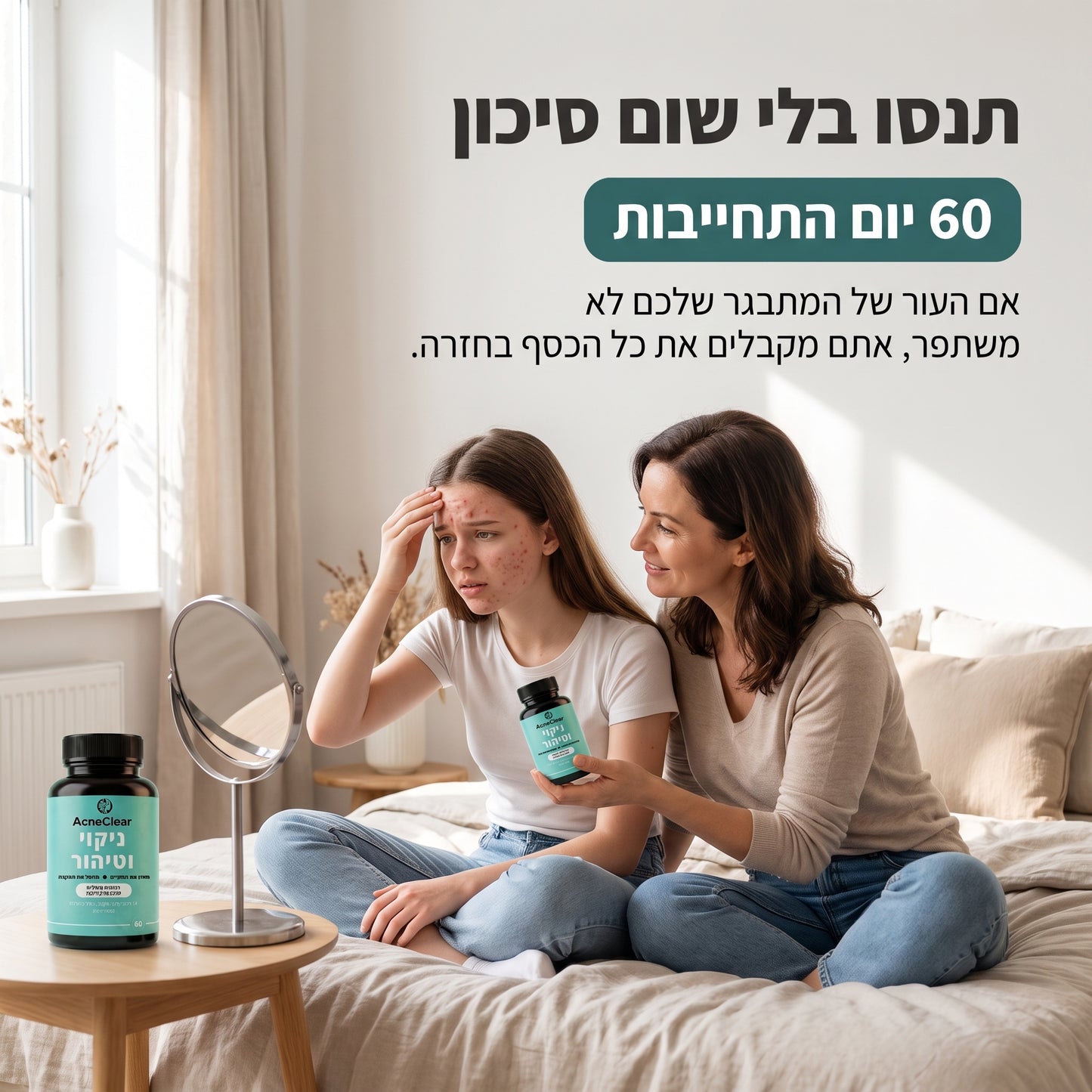 AcneClear 2.0 - פתרון מתקדם לפצעי וצלקות אקנה